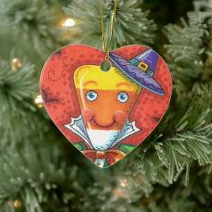 Ornamento De Cerâmica ANDAR O CANDÊ, GATO NEGRO E O JACK Coloridos