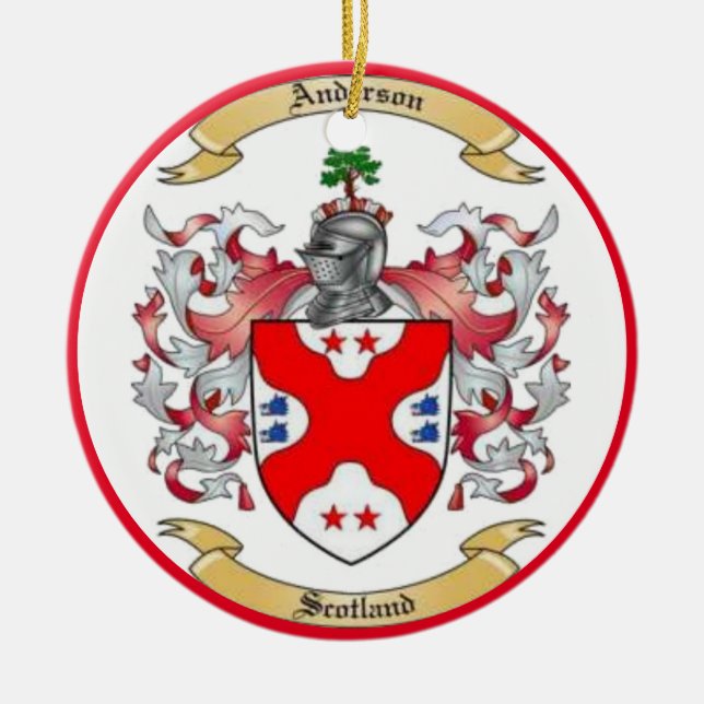 Ornamento De Cerâmica Anderson Family Crest* (Frente)