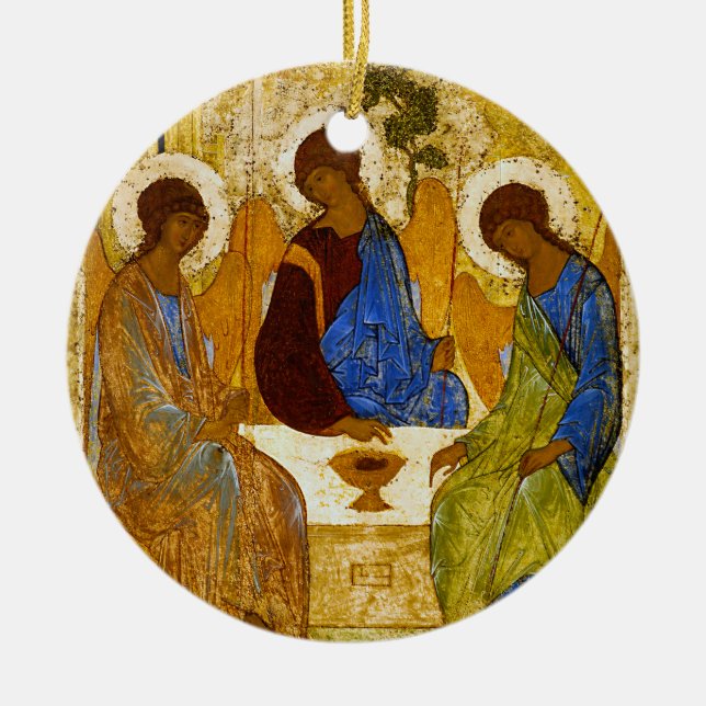 Ornamento De Cerâmica Andrei Rublev , “ Holy Trinity ” (Frente)