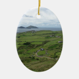 Ornamento De Cerâmica Anel da vista para o mar do irlandês de Ireland do