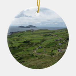 Ornamento De Cerâmica Anel da vista para o mar do irlandês de Ireland do