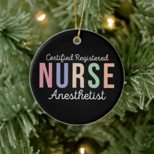 Ornamento De Cerâmica Anestesista de Enfermeira Registrada Certificada C