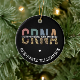 Ornamento De Cerâmica Anestesista de Enfermeira Registrada Certificada C