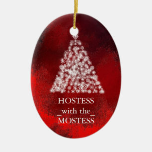 Ornamento De Cerâmica Anfitriã com o Natal Xmas mais fantástico