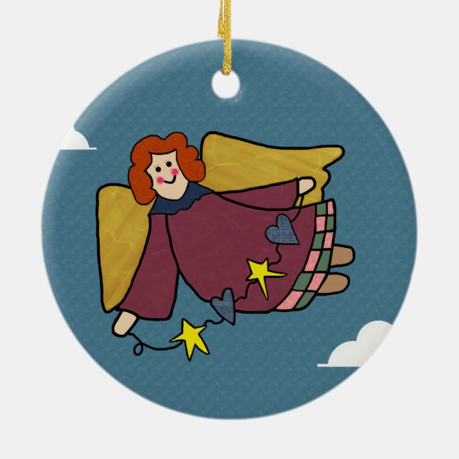 Ornamento De Cerâmica Angel (Traseira)