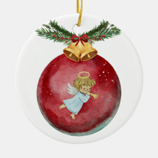 Ornamento De Cerâmica Angel