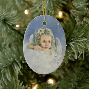 Ornamento De Cerâmica Angel Natal