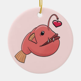 Ornamento De Cerâmica Angler no amor