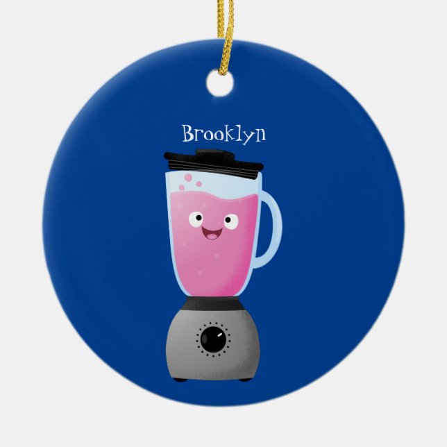 Ornamento De Cerâmica Animação do aparelho de cozinha de misturador de c (Frente)