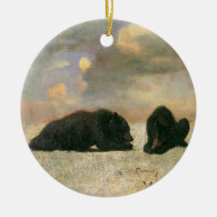 Ornamento De Cerâmica Animais Antigos, Ursos Pardo por Albert Bierstadt
