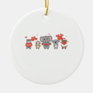 Ornamento De Cerâmica Animais Curiosos Para Dia de os namorados Para Ama