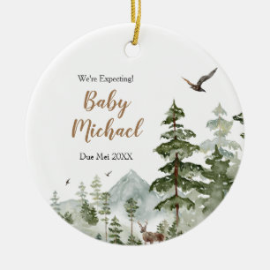 Ornamento De Cerâmica Animais da Floresta de inverno que esperamos pais