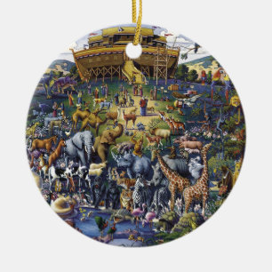 Ornamento De Cerâmica Animais de Arca Noahs