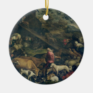 Ornamento De Cerâmica Animais que entram na arca (óleo em canvas)