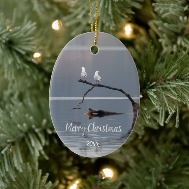 Ornamento De Cerâmica Animais Selvagens Datas Personalizadas (Árvore)