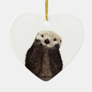 Ornamento De Cerâmica Animal de boca lisa, adorável,