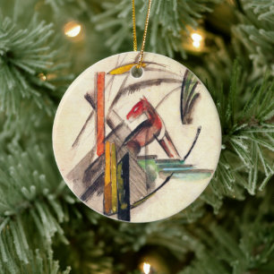 Ornamento De Cerâmica Animal por Franz Marc, Arte Expressionista Vintage