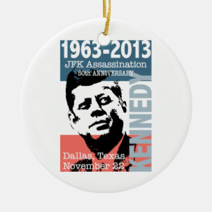 Ornamento De Cerâmica Aniversário 1963 - 2013 do homicídio de JFK