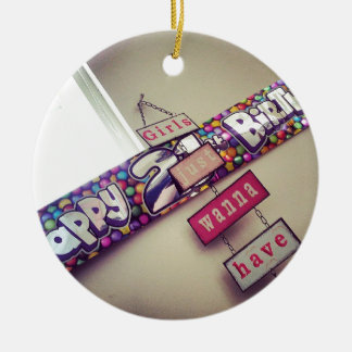 Ornamento De Cerâmica Aniversário de 21 anos