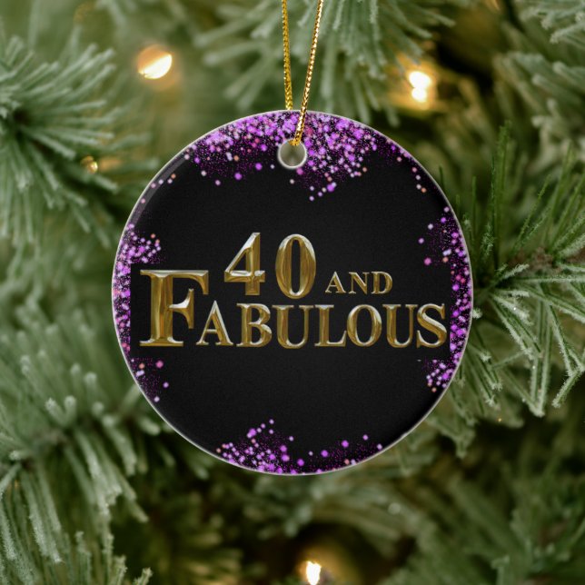 Ornamento De Cerâmica aniversário de 40 anos (Árvore)