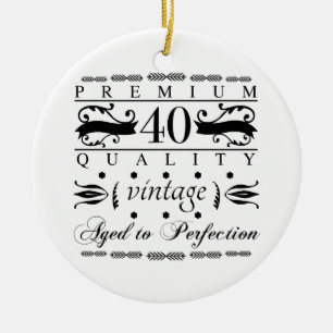 Ornamento De Cerâmica Aniversário de 40 anos Premium