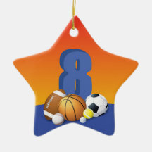 Aniversário de 8 anos do menino Bolas Esportivas