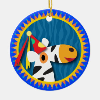 Ornamento De Cerâmica Aniversário de criança: Zebra