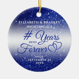 Ornamento De Cerâmica ANIVERSÁRIO DE Sapphire NA Cera Fotográfica SEMPRE