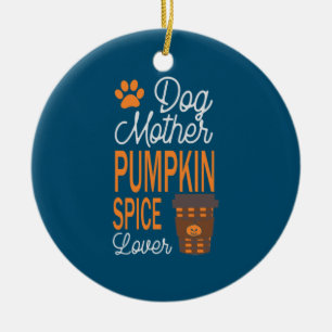 Ornamento De Cerâmica Aniversário Do Cachorro Halloween Mãe E Pumpkin Sp