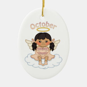Ornamento De Cerâmica Anjo Birthstone