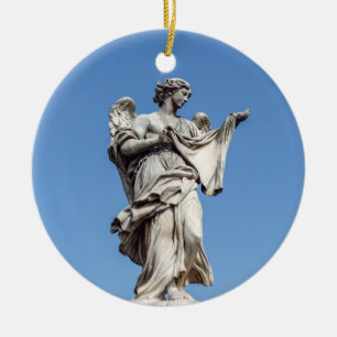 Ornamento De Cerâmica Anjo com o Sudarium - Ponte Sant'Angelo, Roma