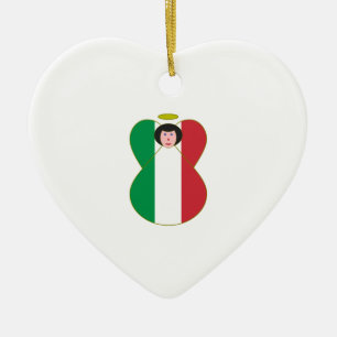 Ornamento De Cerâmica Anjo da Bandeira da Itália