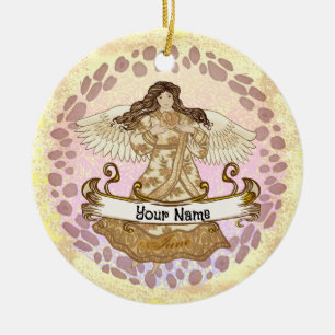 Ornamento De Cerâmica Anjo de Aniversário de Junho
