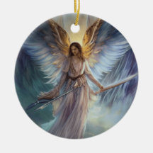 Anjo de Proteção em Aquarela Azul Claro