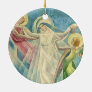 Ornamento De Cerâmica “Anjo” do Artista Mexicano Angel Zarraga