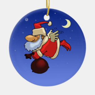 Ornamento De Cerâmica Anjo do papai noel