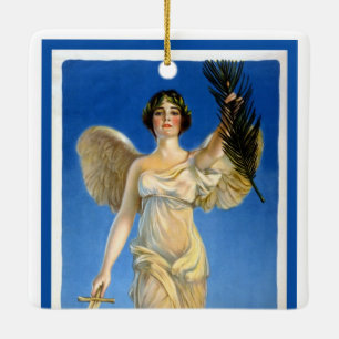 Ornamento De Cerâmica Anjo Feminino Patriota Vintage, Compre Títulos de 