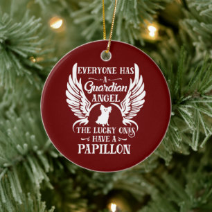 Ornamento De Cerâmica Anjo guardião de Papillon