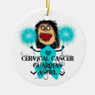 Ornamento De Cerâmica Anjo Guardião do Cancer Cervical