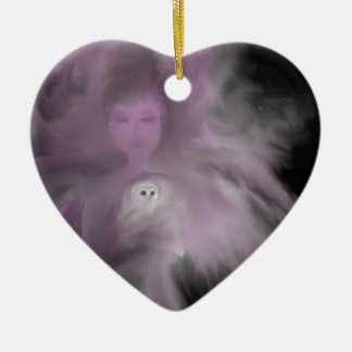 Ornamento De Cerâmica Anjo precioso da coruja