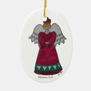 Ornamento De Cerâmica Anjos na elevação
