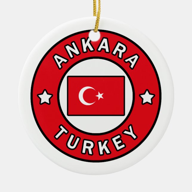 Ornamento De Cerâmica Ankara Turquia (Frente)
