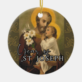 Ornamento De Cerâmica Ano da Rua, Joseph Jesus Cristo Assinatura do Papa