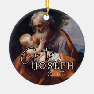 Ornamento De Cerâmica Ano das Ruas. Joseph Jesus, Assinatura do Papa Rel