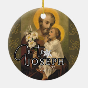 Ornamento De Cerâmica Ano das Ruas. Joseph Jesus, Assinatura do Papa Rel