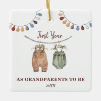 Ano de 1rua como Avós para o anúncio do bebê