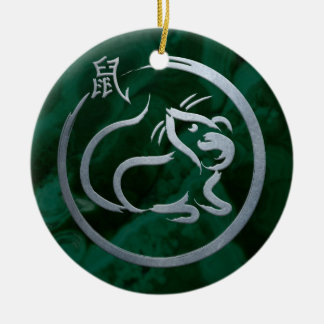 Ornamento De Cerâmica Ano Novo Chinês do Rato de Metal