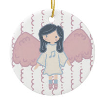 Ano Personalizado do Anjo de Natal do Pastel Bonit