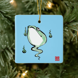 Ornamento De Cerâmica Antecedentes de origem Antiguamente Sapo Inchado