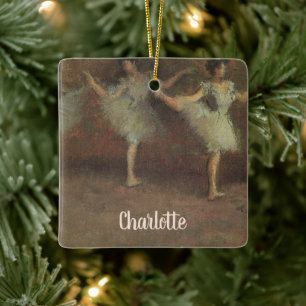 Ornamento De Cerâmica Antes do Balé de Edgar Degas, Vintage Fine Art